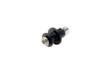 Topeak Defender RC1 external fixer nut in black for mounting mudguards on bike accessories, shown on a plain background.