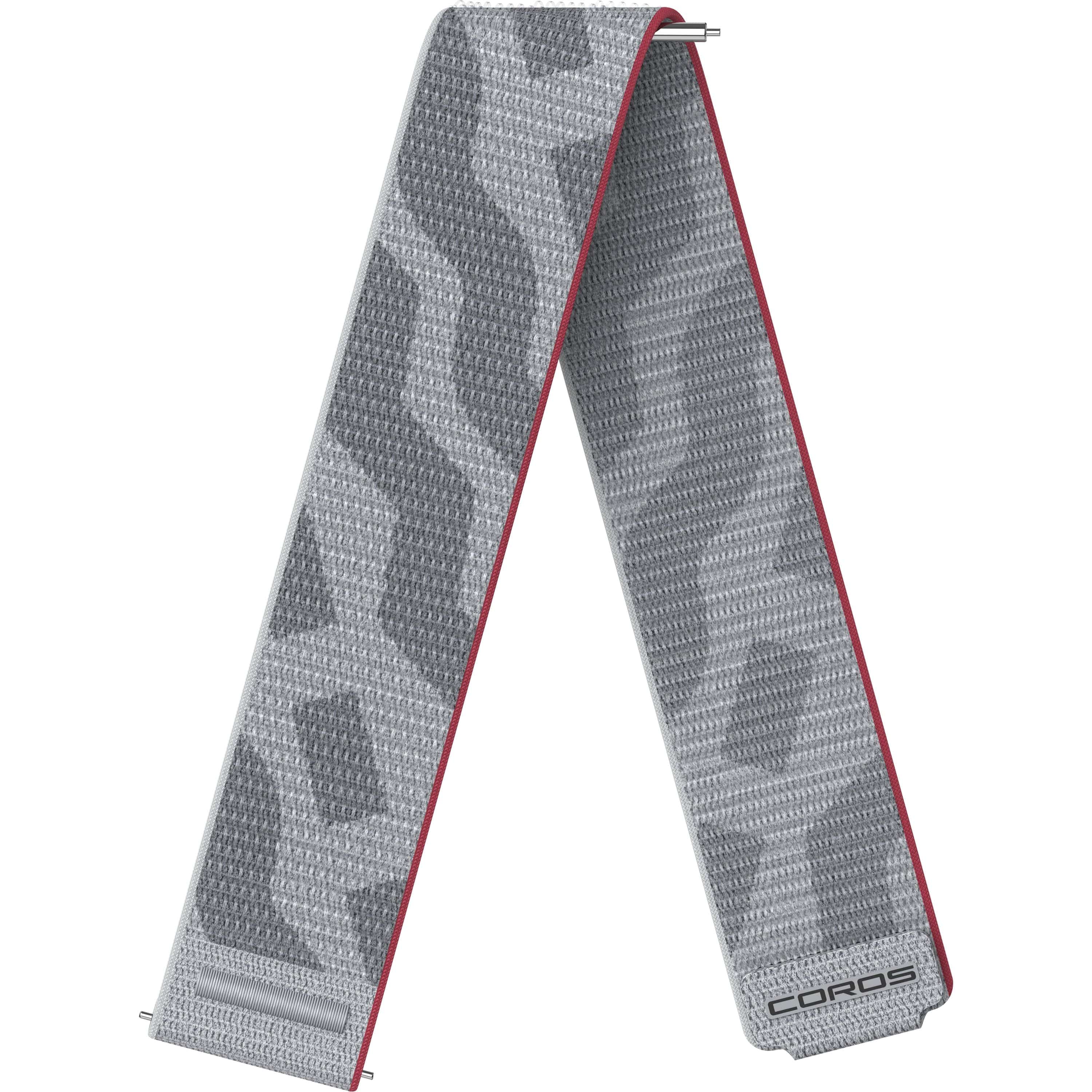 Coros PACE Pro nylon 22mm quick-release strap in grey, designed as an accessory for PACE Pro and PACE 3 smartwatches.