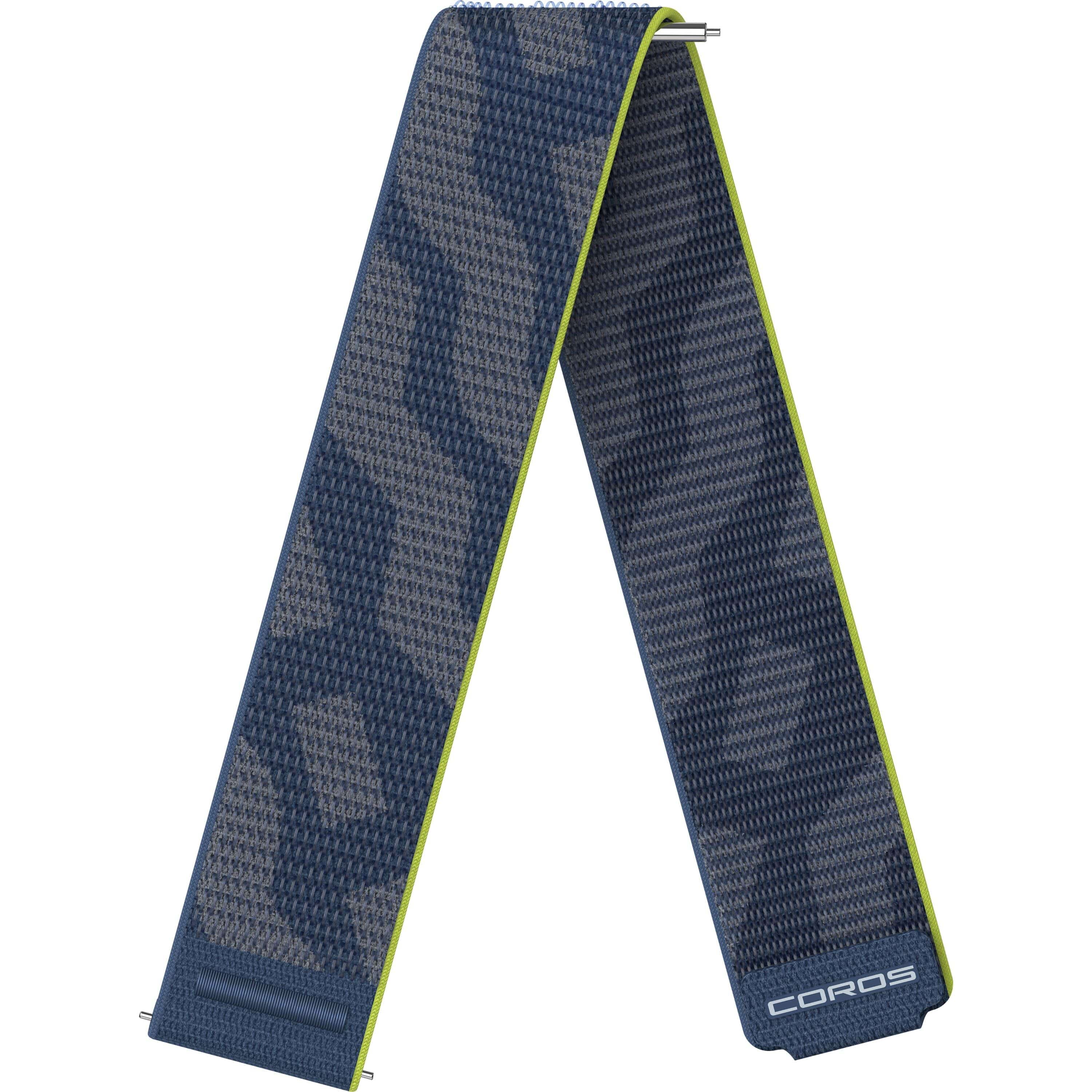 Coros PACE Pro nylon watch band, 22mm quick-release strap in navy for PACE Pro and PACE 3 smartwatches.