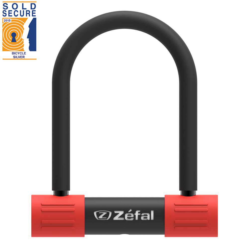 Zefal K-Traz U13 S U-Lock bike D-lock with hardened steel shackle and adjustable mount for secure bicycle locking.