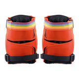 TSG Derby 3.0 Coral and Black XS roller derby kneepad with secure fit, designed for protection and comfort during gameplay.