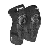 TSG Chamber kneeguard in black with breathable Air Stream design and shock-absorbent protection for sports and active wear.