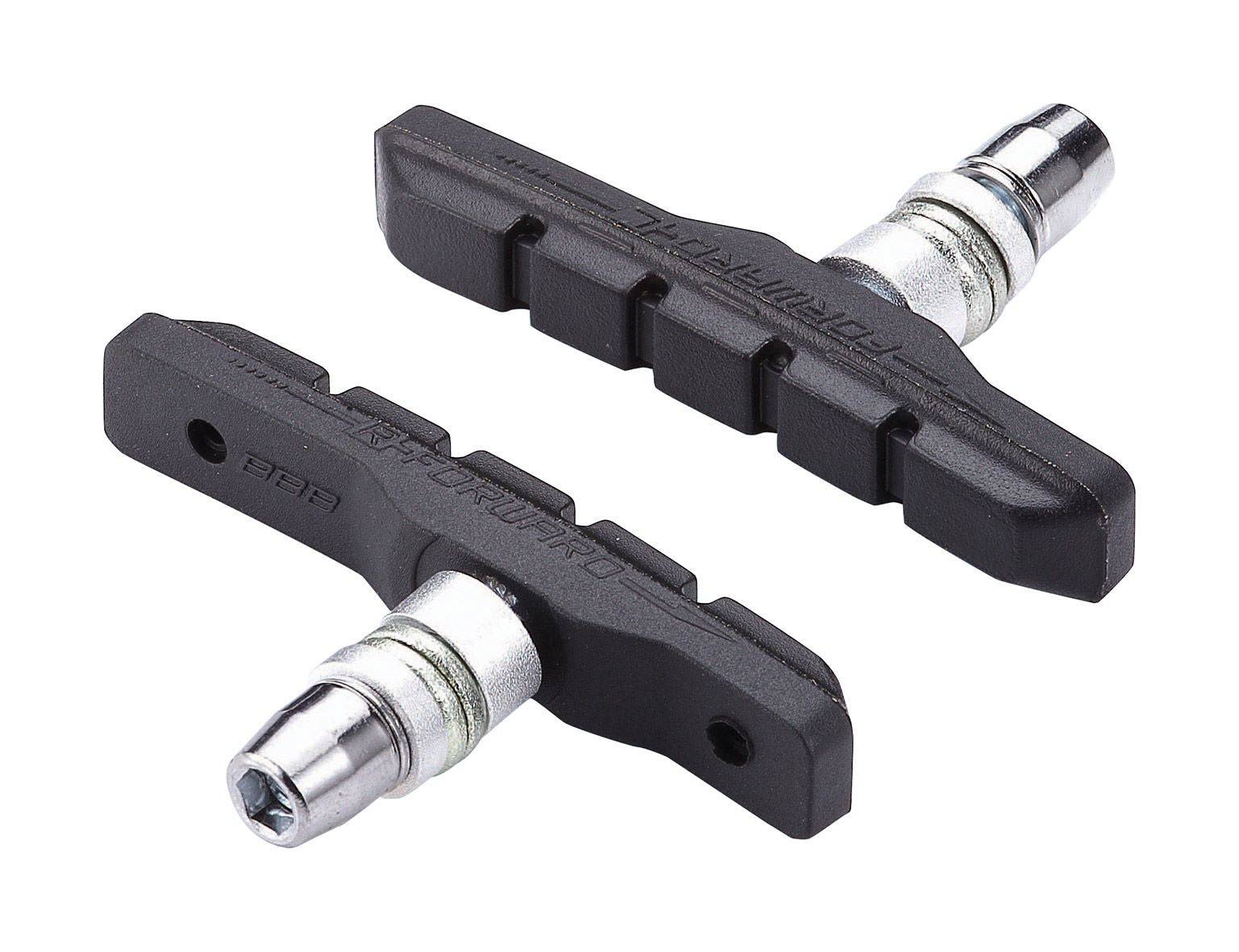 Pair of BBB Veestop V-Brake Pads for Shimano V-Brake systems, showing durable brake pad components for reliable stopping power.