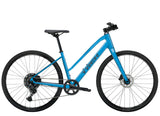 Trek FX 2 Midstep Gen 4 hybrid bike with Shimano CUES drivetrain, suitable for commuting and versatile riding.