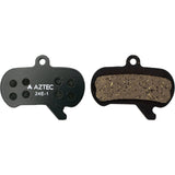 Aztec Sram Maven disc brake pads for e-bike, durable high-performance components with metal backing and friction material.