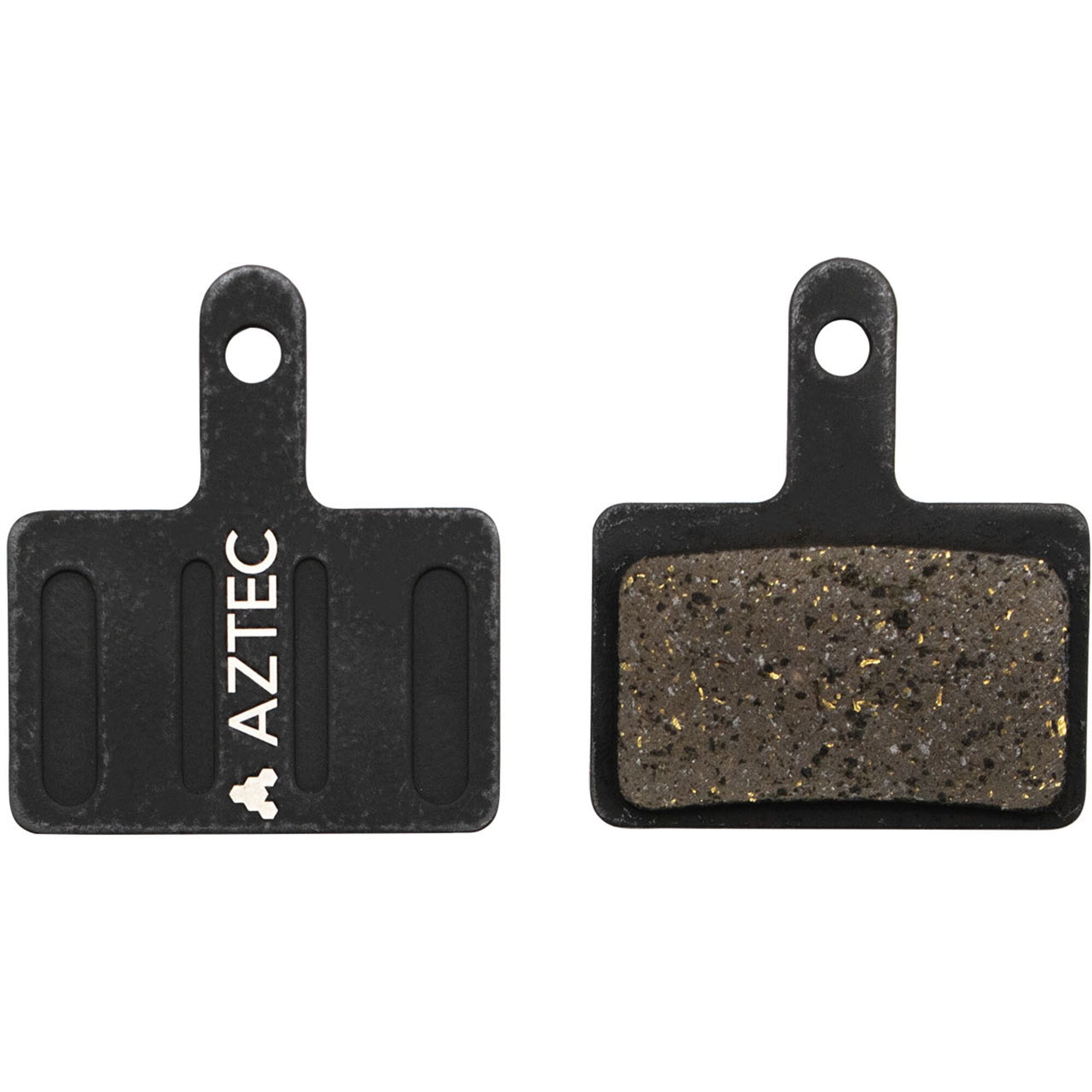 Aztec HexVent disc brake pads for Shimano Deore M515, M525, M575 mountain bike models, showing the brake pad components.