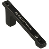 Aztec 160mm post mount adapter for 180mm disc rotors, compatible with disc calipers, bicycle components for brake setup.