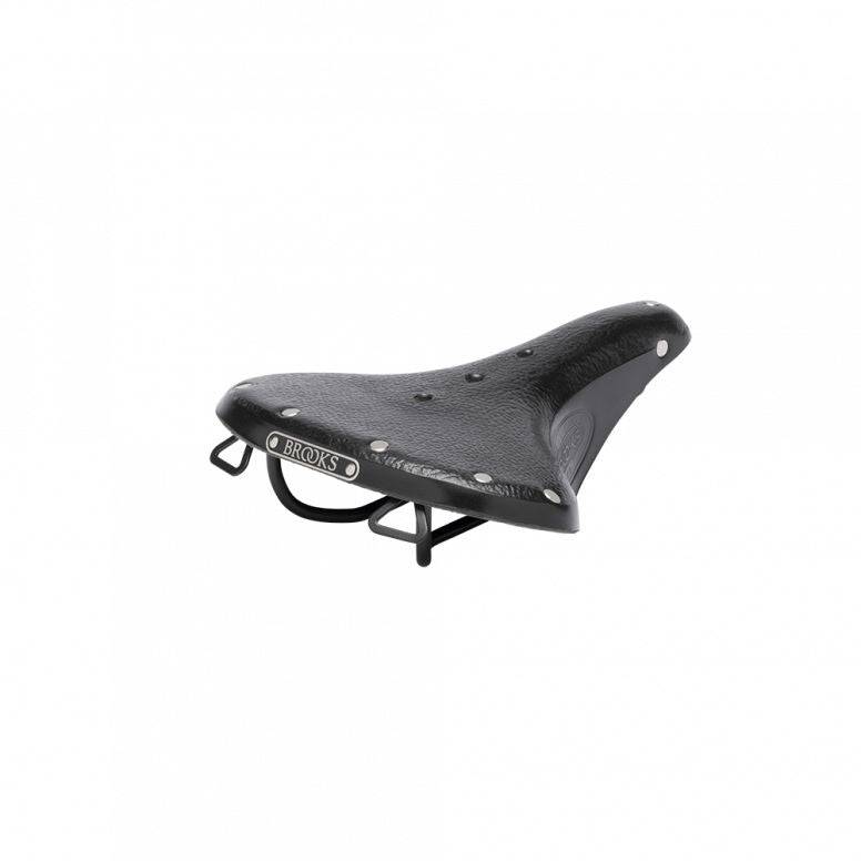 Brooks B68 leather city bike saddle with rear bag loops, designed for comfort and stylish urban cycling.