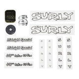 Surly Supercaliber 29 Forward Strut hardware and accessories for bike frames, shown on a white background.