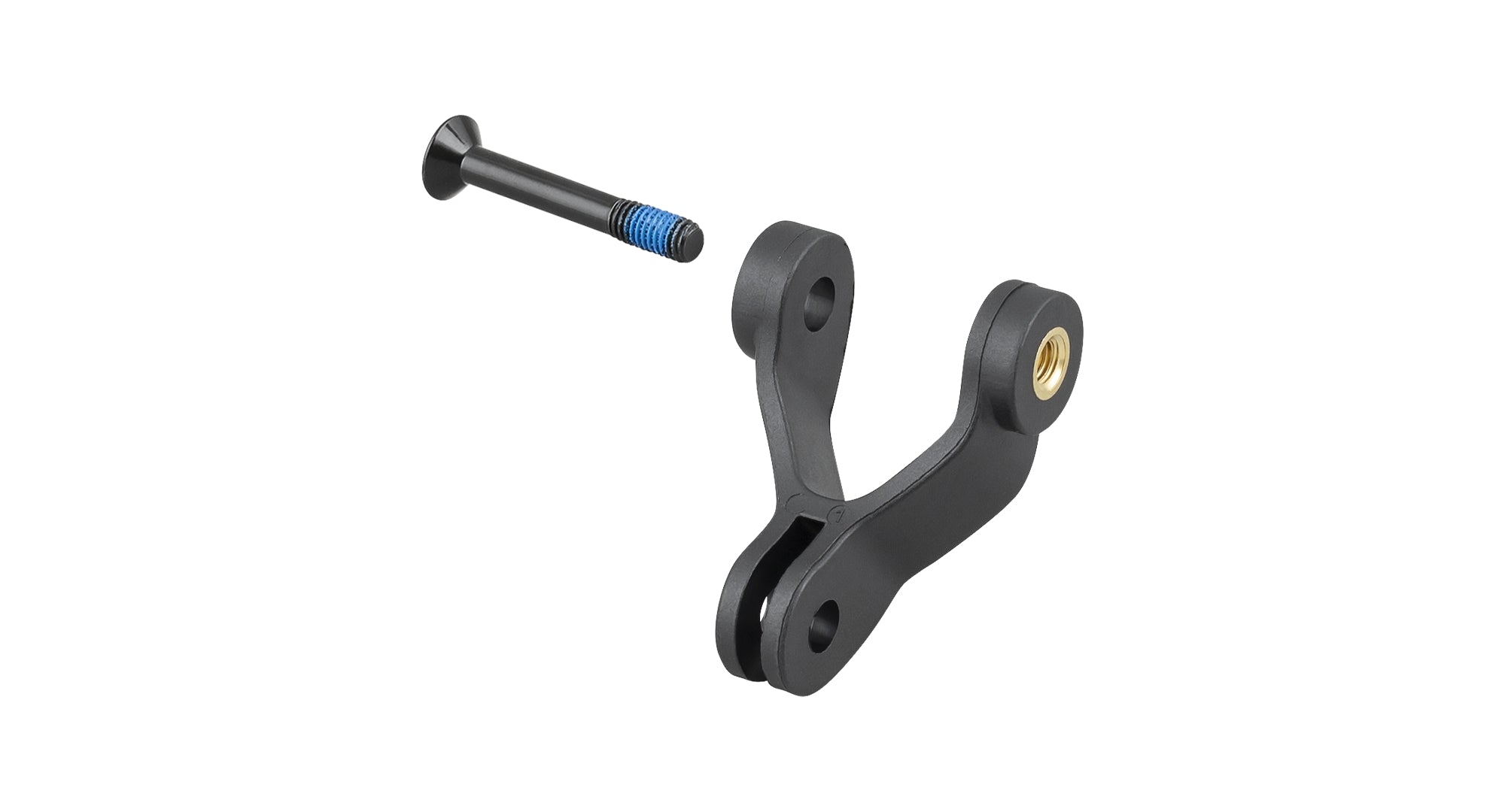 Bontrager Blendr bolt-on light mount stem component for bicycle accessories, shown in close-up with mounting hardware.