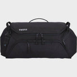 Thule RoundTrip Bike Duffel 55L cycling gear bag with organized compartments for accessories and gear storage.