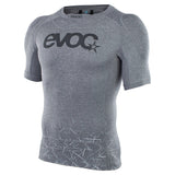 EVOC Enduro Shirt 2020 in Carbon Grey with removable shoulder protectors, lightweight cycling clothing for mountain biking.