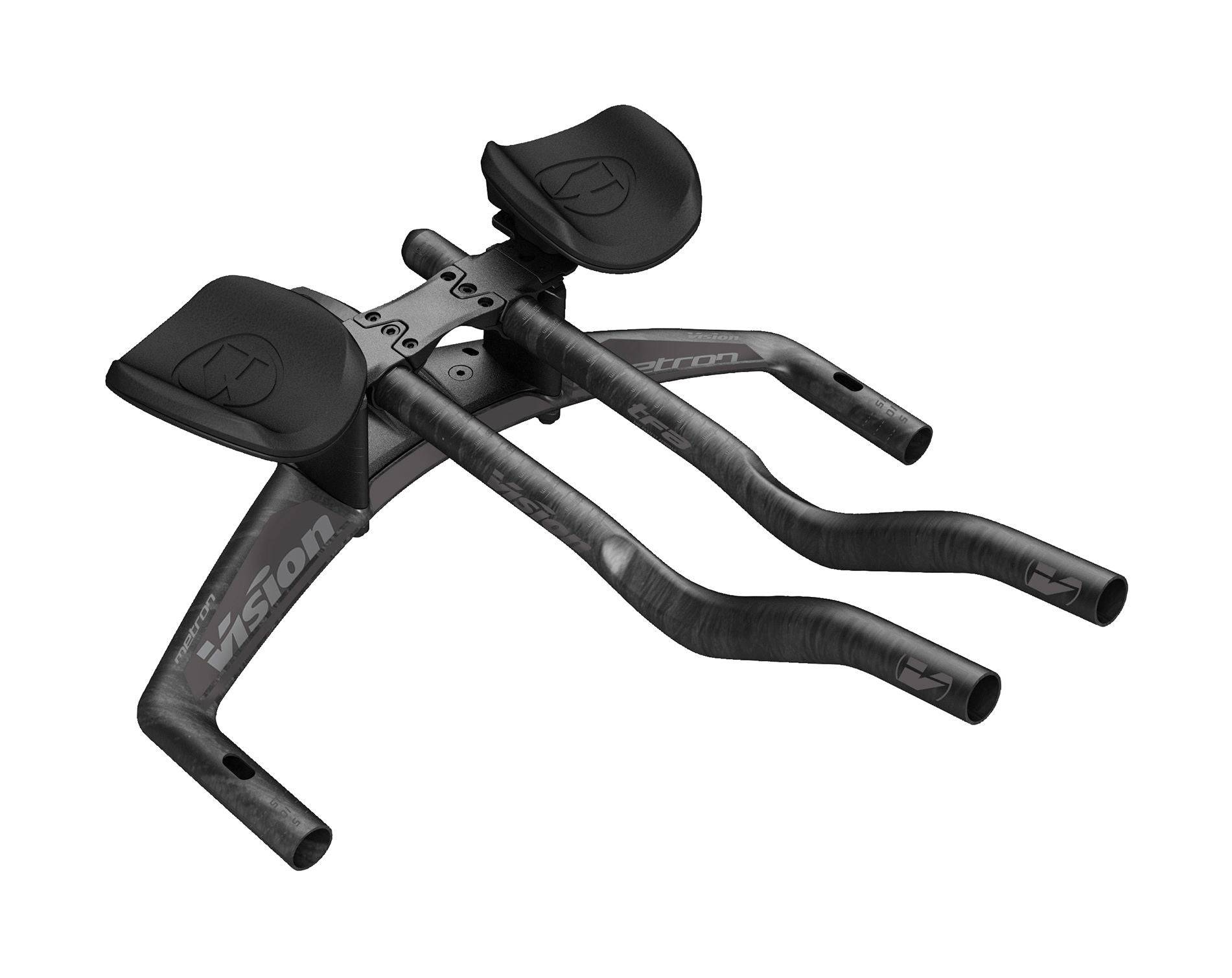Vision Metron TFA Aerobar with SnakeBite Stem 40cm V22, lightweight carbon cycling handlebar with aerodynamic design.