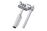 Topeak silver universal bike chain tool with storage handle, durable workshop repair tool for bike chain maintenance.
