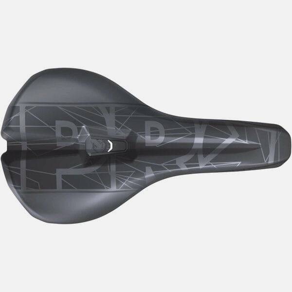 PRO MSN 1.3 Enduro saddle with carbon reinforced base and drainage port, designed for mountain biking components.