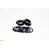 Wheels Manufacturing 386Evo to 24/22mm crank spindle shims for SRAM crank compatibility on a bicycle component.