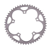 BBB RoadGear 2x9/10-speed 130BCD chainring for Shimano and SRAM double cranksets, shown with gear teeth and mounting holes.