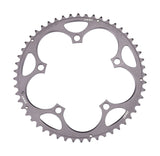 BBB RoadGear 2x9/10-speed 130BCD chainring for Shimano and SRAM double cranksets, shown with gear teeth and mounting holes.