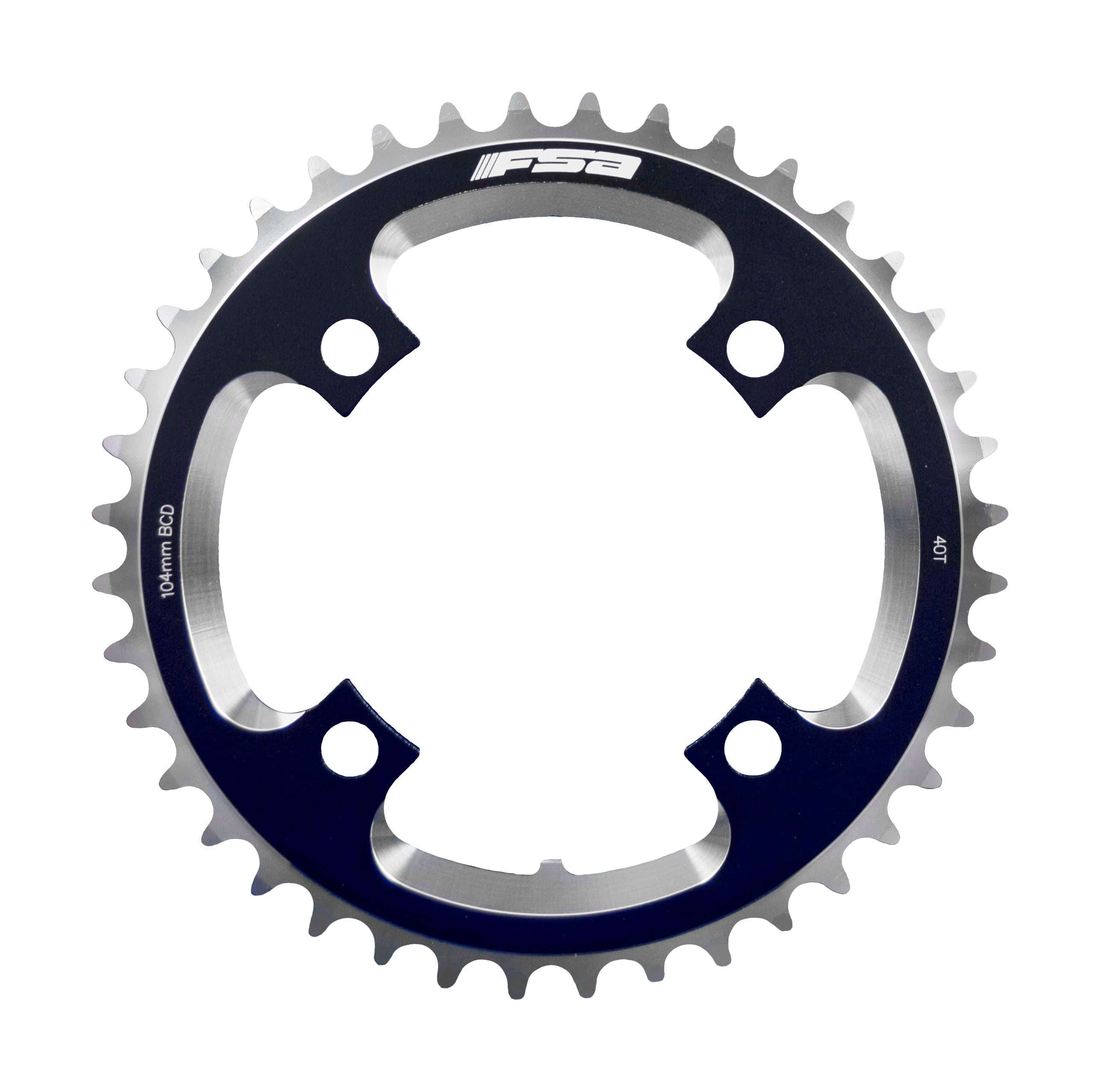 FSA DH MTB 1x10 104x40T black chainring with 4-hole mount for downhill mountain bike components