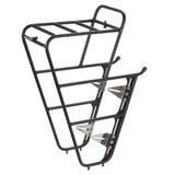 Surly Front Rack 2.0 for bikes, adjustable lowrider and highrider cargo rack, mounted on a bicycle for carrying gear.