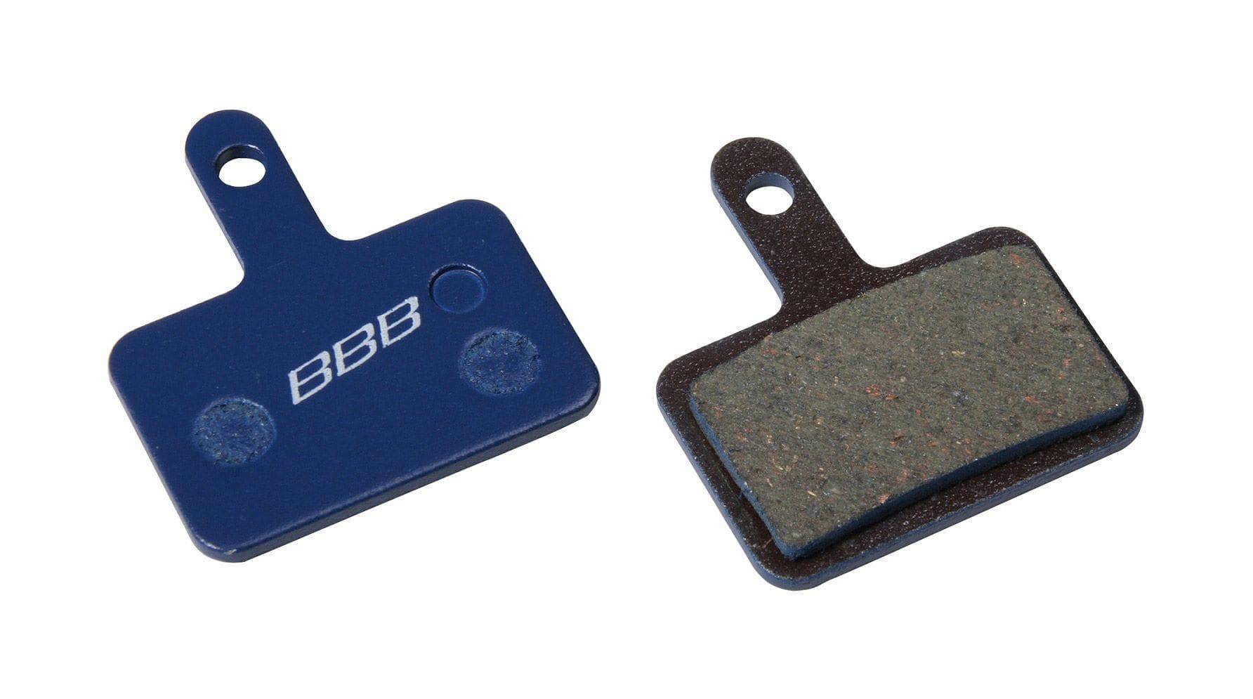 BBB BBS-52 DiscStop organic shim for Shimano M515, M465, M475, M495, Nex C501, C601 brakes, shown on component image.