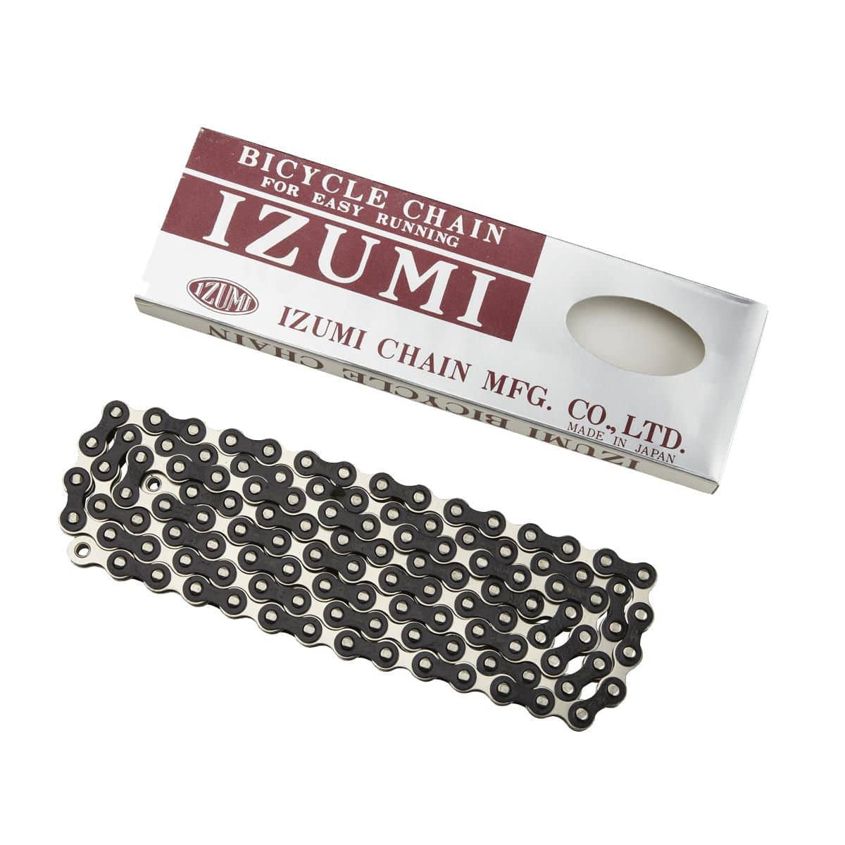 Izumi ES410 JB/S 1/2" X 1/8" Track Chain 116L Silver/Black: SILVER/BLACK 1/2" X 1/8" | Swinnerton Cycles