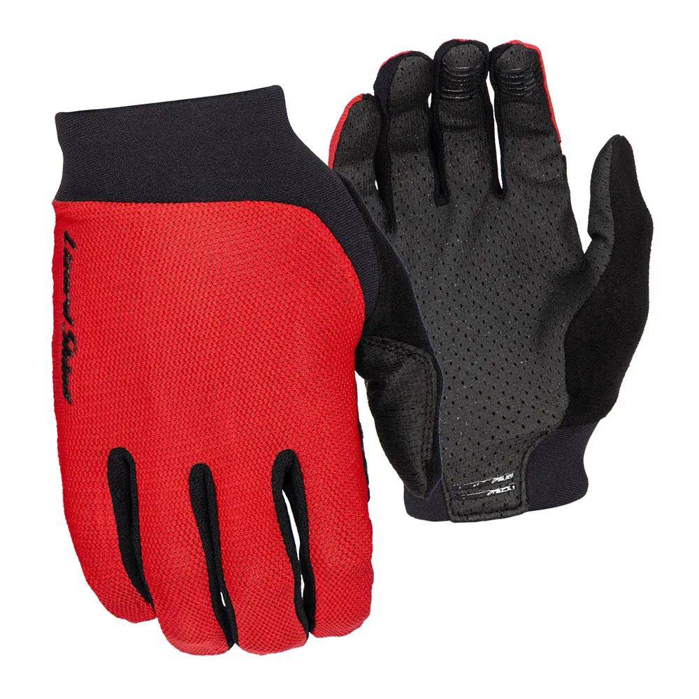 Lizard Skins Monitor Ignite gloves with breathable mesh fabric and neoprene wrist closure for cycling or outdoor activities.