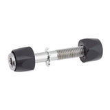 Black anodised Dimension Seat Binder Bolt 6x50mm for bike seats, shown in packaging with product details visible.
