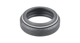 Black Bontrager Line Elite 34.9mm dropper post dust seal replacement for bike components, showing close-up of the seal.