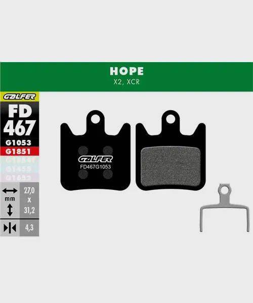 Galfer standard bike disc brake pads showing the durable, reliable brake components designed for quiet, effective stopping.