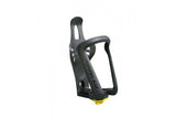 Topeak Modula Cage Ex adjustable bike water bottle cage mounted on a bicycle frame for secure hydration.