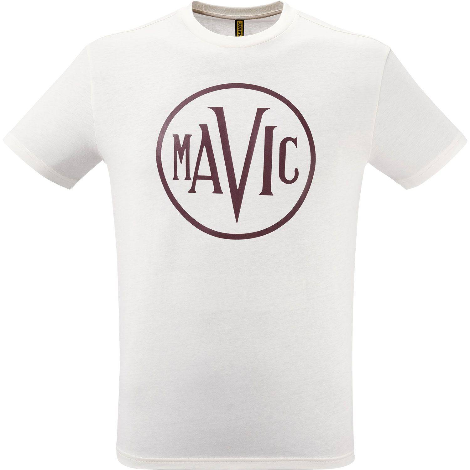 Mavic Heritage Logo T-Shirt in organic cotton, casual crewneck jersey, featuring the Mavic logo on a comfortable, stylish clothing piece.