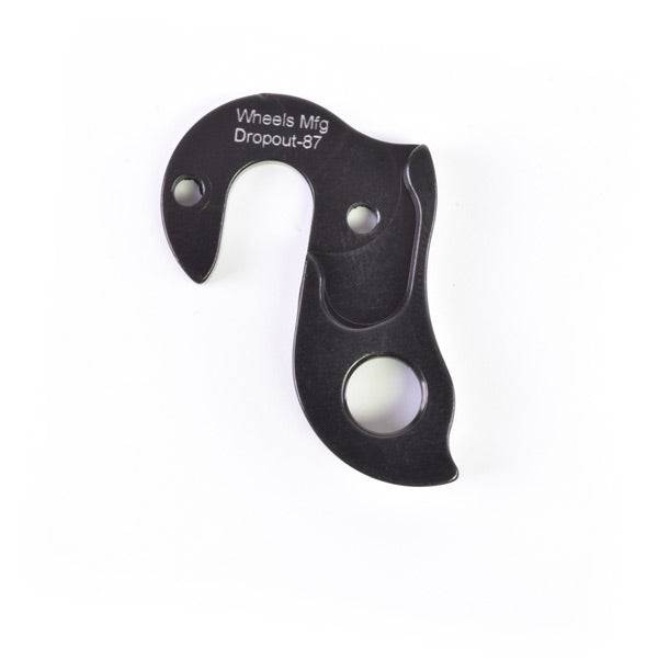 Wheels Manufacturing CNC-machined derailleur hanger dropout for bike components, designed for easy replacement and precise fit.