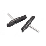 Jagwire Mountain Pro Canti Brake Pads in black for SRAM and Shimano linear pull mountain bike brakes, shown mounted on a bike.