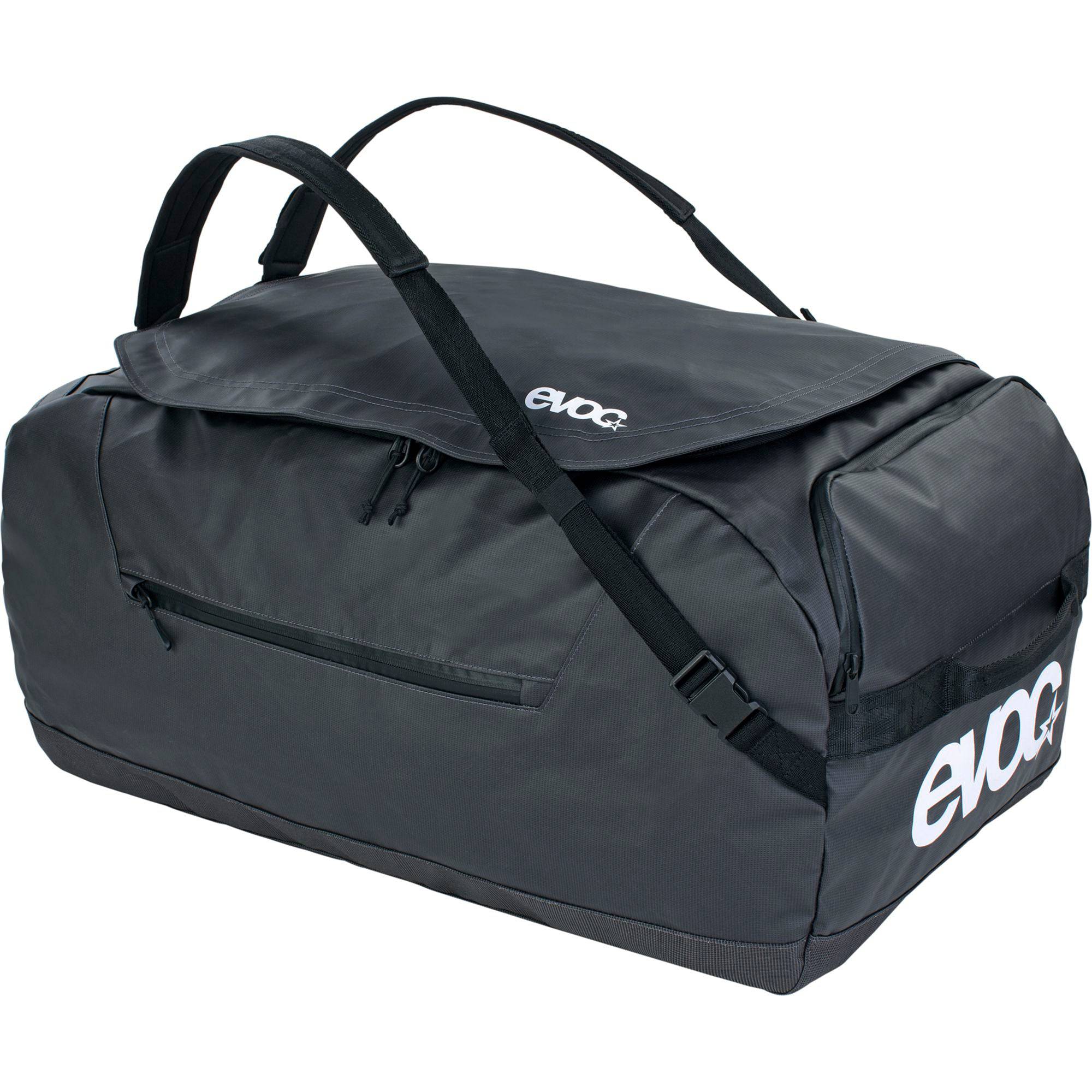 EVOC waterproof duffle bag with rugged design, 100L capacity, used for travel and gear storage, outdoor accessories