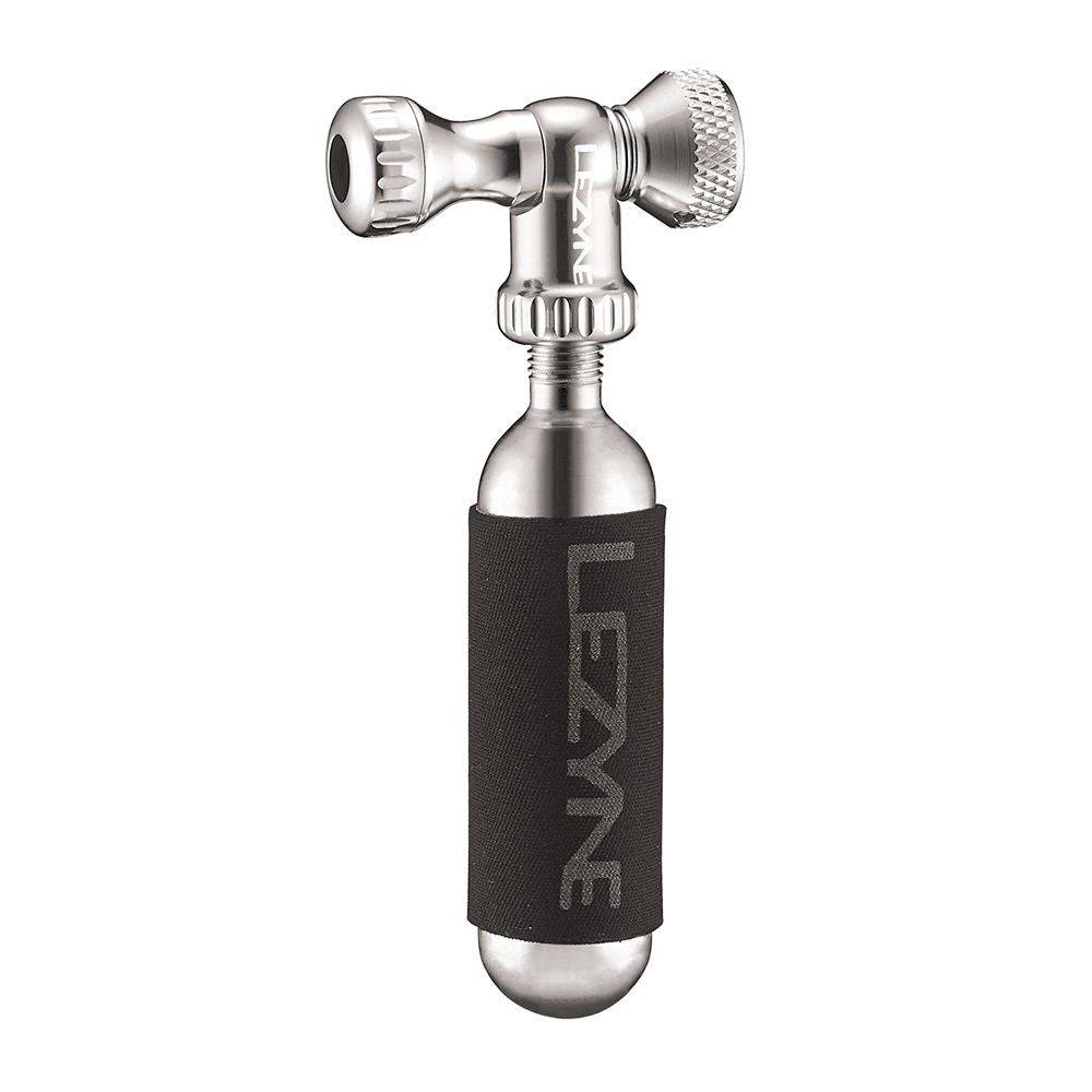 Lezyne Control Drive CO2 inflation accessory with compact design, quick and precise for inflating bicycle tires.
