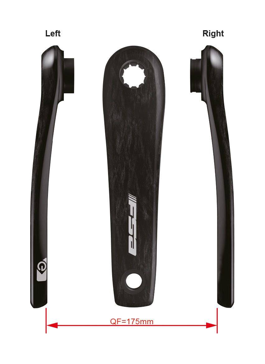 FSA Ebike Carbon Crankset CK-701 ISIS Drive with 160-175mm crank lengths, bicycle component for enhanced performance