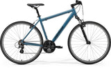 Merida Crossway 10-V SE hybrid bike with Shimano Acera gears and disc brakes, ideal for commuting and urban riding.