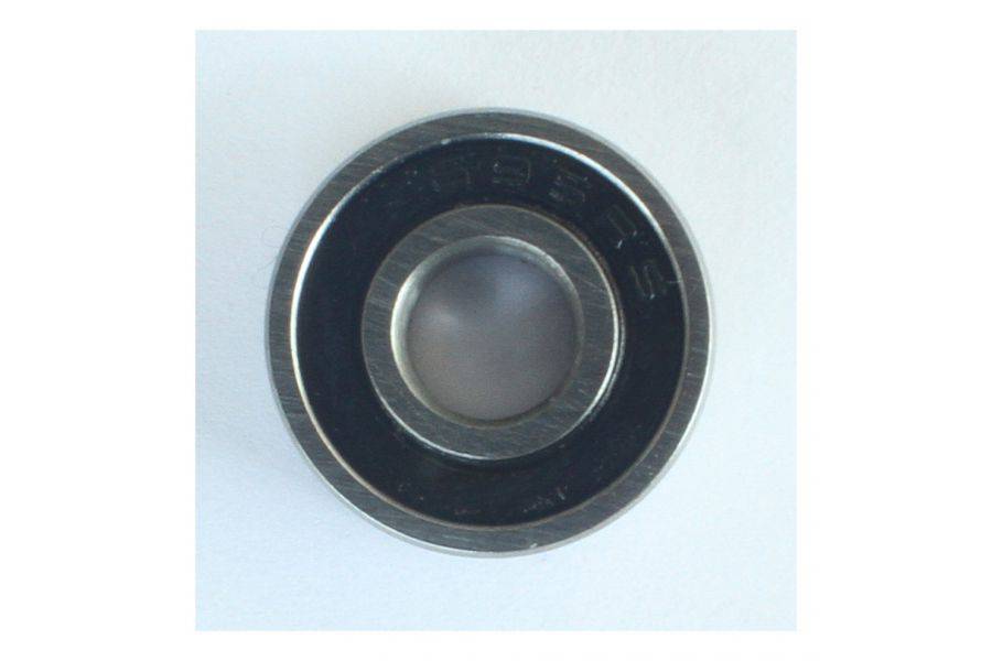 Enduro Bearings 695 2RS ABEC 3 sealed bearing, 5x13x4mm, for bike hubs and bottom brackets, shown in image.