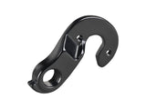 Trek Hyena Gen 2 rear derailleur hanger bolt-on in black, mounted on bike frame, showing precise fit and durable construction.