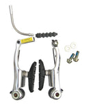 Dia-Compe Mx-2 Lo-Pro V-Type bike brakes with dual spring adjustment and low profile pads mounted on a bicycle wheel.