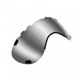 Silver MET Drone Helmet wide body mag-clip shield replacement accessory for large size, designed for motorcycle helmet protection.