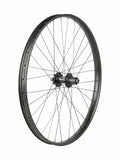 Trek Alex MD35 27.5-inch MTB rear wheel with Shimano HG 8/9/10-speed hub in black and grey, showcasing durable bike components.