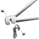 M Part gear hanger for bikes, durable replacement component, compatible with various bike brands, shown in the image.