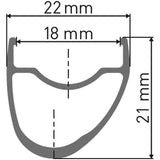 DT Swiss RR 411 Asymmetric Rear Road Rim in black with Presta valve holes, designed for lightweight cycling performance.