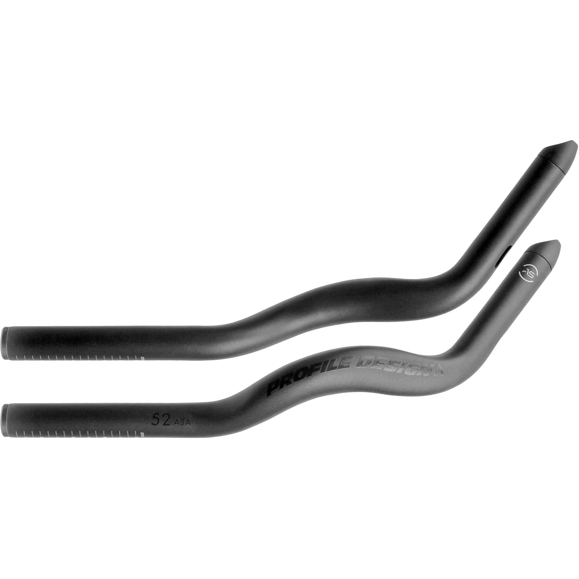 Profile Design ASA Alu AeroBar extensions, 340mm length, 22.2mm diameter, lightweight aluminum components for bike aerobar upgrades.