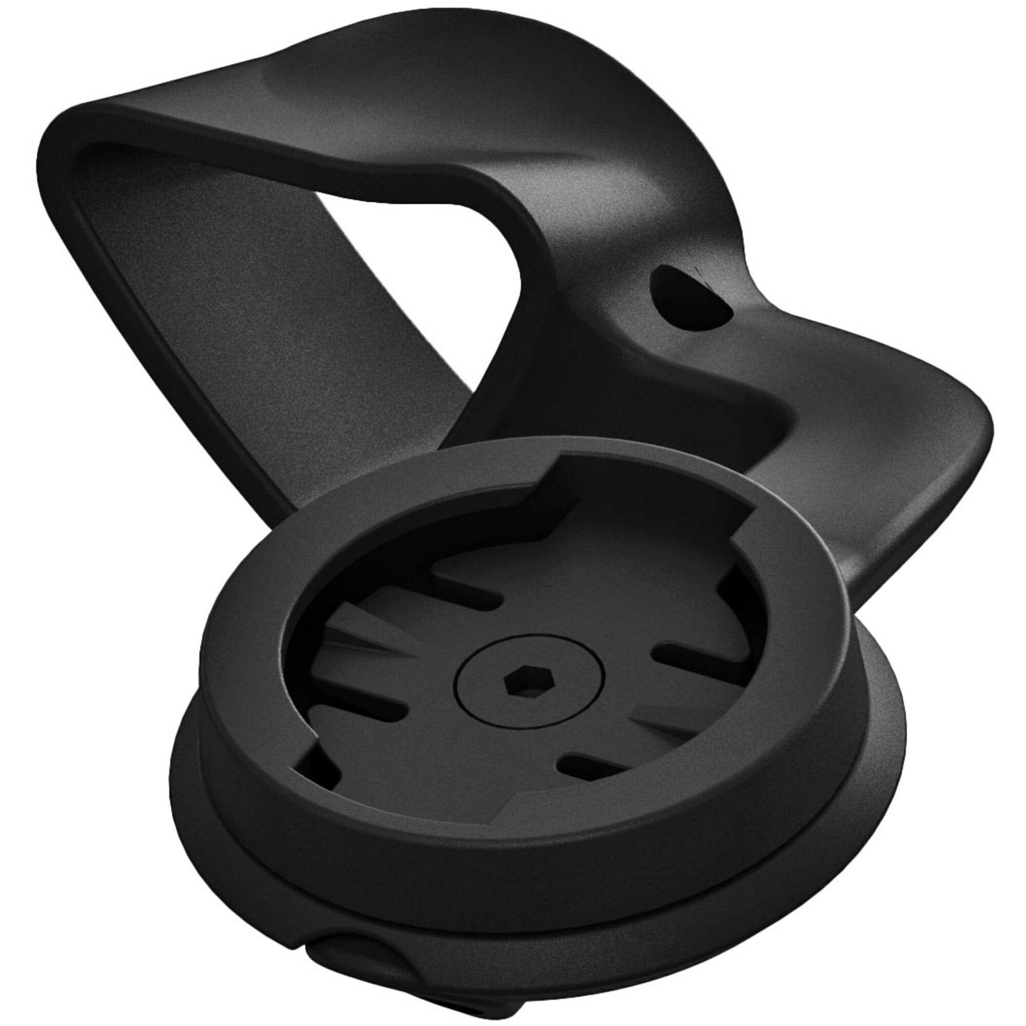 Profile Design aerobar computer mount for Garmin and Wahoo, compatible with ASC 43/52 carbon extensions, shown on bike handlebar.
