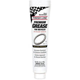 Finish Line Premium Ceramic Tech Grease tube for bike lubrication, featuring a high-performance workshop lubricant with ceramic technology.