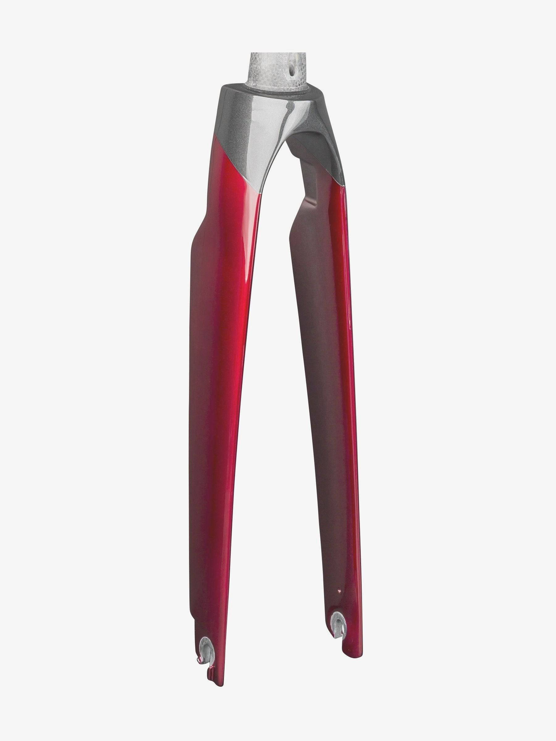Trek Madone SLR 8 700C Road Bike forks, lightweight components for improved steering and control on high-performance cycling.