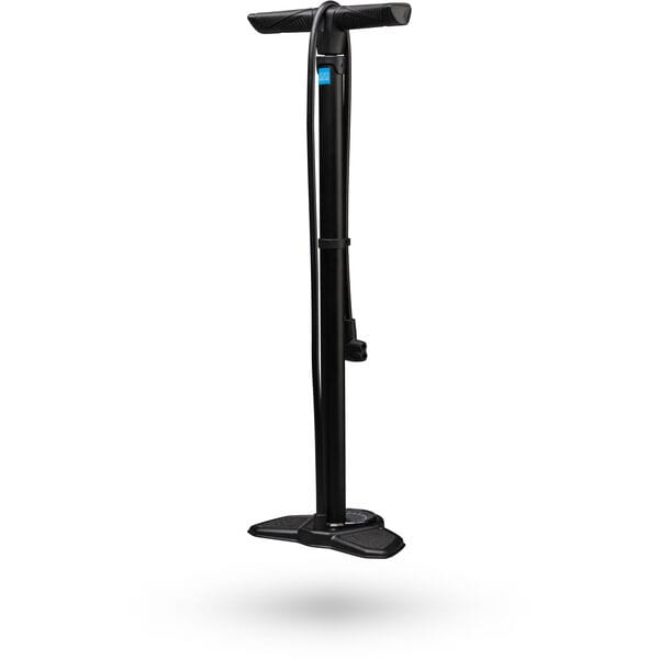 PRO Competition Floor Pump with dual head for Presta and Schrader valves, 160 PSI gauge, durable bike pump accessory